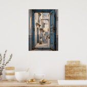 Affiche Ruelle Bleue du Maroc ポスター (キッチン)