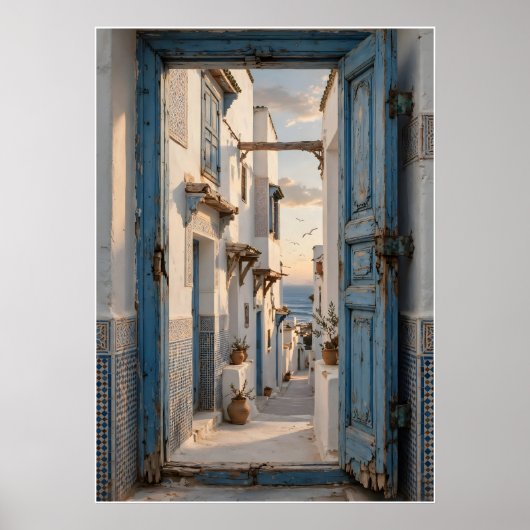 Affiche Ruelle Bleue du Maroc ポスター (正面)