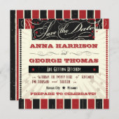 Affiche rustique : Enregistrez la date - Rouge & N セーブザデート (正面/裏面)