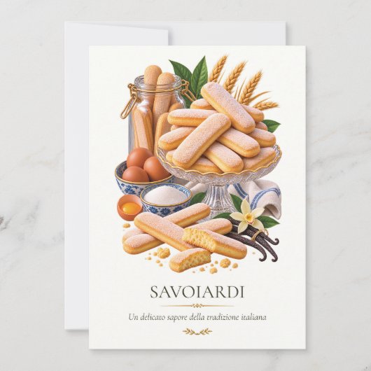 Affiche Savoiardi – Vintage Italian Dessert 招待状 (正面)