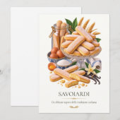 Affiche Savoiardi – Vintage Italian Dessert 招待状 (正面/裏面)