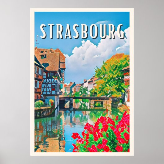 Affiche Strasbourg写真ヴィンテージ ポスター (正面)