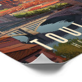 Affiche Toulouse - France - illustration ポスター (角)