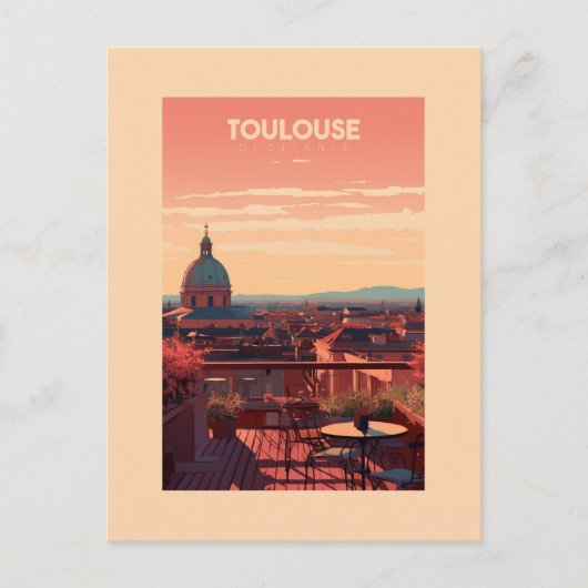 Affiche Toulouse - France - illustration ポストカード (正面)