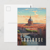Affiche Toulouse - France - illustration ポストカード (正面/裏面)