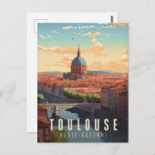 Affiche Toulouse - France - illustration ポストカード (正面/裏面)