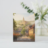Affiche - Vallée de la dordogne - 24 - illustratio ポストカード (スタンド正面)