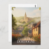 Affiche - Vallée de la dordogne - 24 - illustratio ポストカード (正面/裏面)