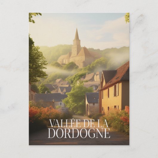 Affiche - Vallée de la dordogne - 24 - illustratio ポストカード (正面)
