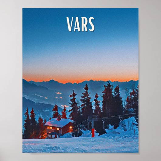 Affiche Vars Station de ski  ポスター (正面)