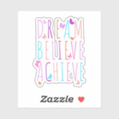 Affirmation Butterfly Dream Believe Achieve シール (シート)
