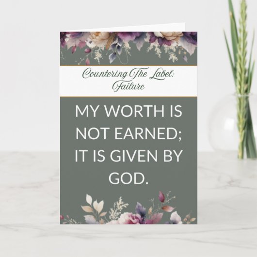 Affirmation card mental wellness for her - Joy カード (正面)