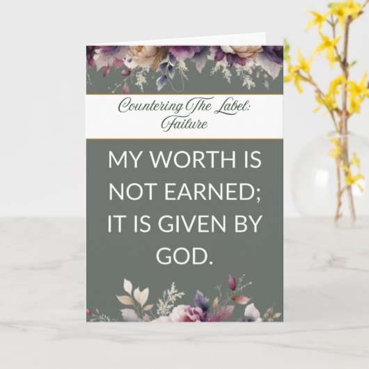 Affirmation card mental wellness for her - Joy カード (黄色い花)