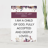 Affirmation card mental wellness for her: Purple カード (正面)