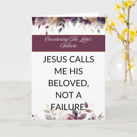 Affirmation card mental wellness for her - White カード (黄色い花)