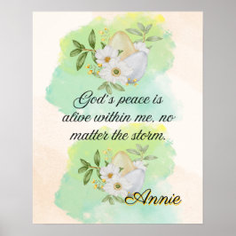 Affirmation Faith: God's Peace Is Alive Within Me ポスター