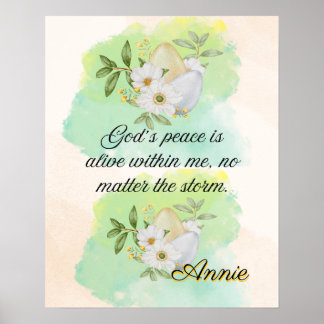 Affirmation Faith: God's Peace Is Alive Within Me ポスター