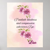 Affirmation Faith: I Radiate Kindness Compassion ポスター (正面)