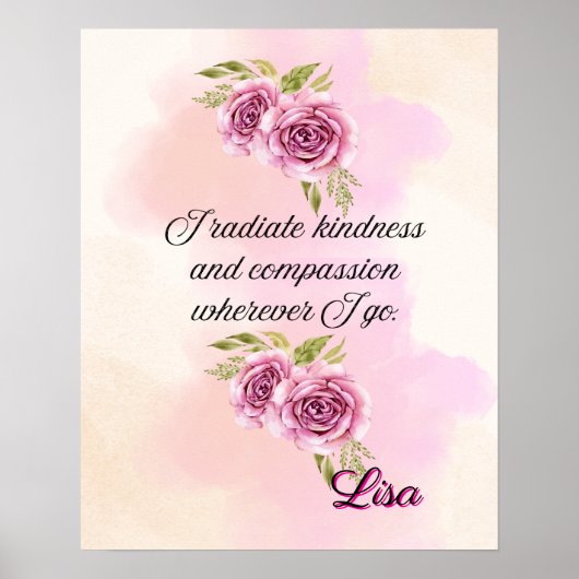 Affirmation Faith: I Radiate Kindness Compassion ポスター (正面)