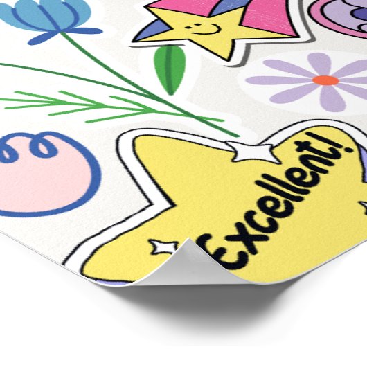 affirmation poster for classroom or home ポスター (角)