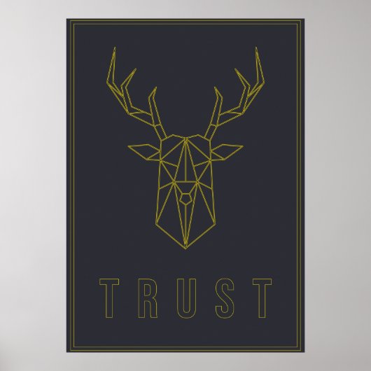 Affirmation poster of an origami deer trust ポスター (正面)