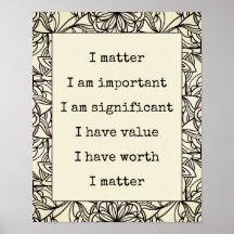 Affirmation Self-Worth You Matter Abstract Mandala