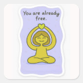Affirmation sticker  スクエアシール (正面)