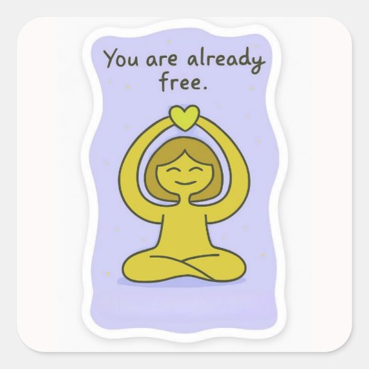 Affirmation sticker スクエアシール (正面)