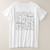 Affirmations  プラスサイズTシャツ (デザイン裏面)