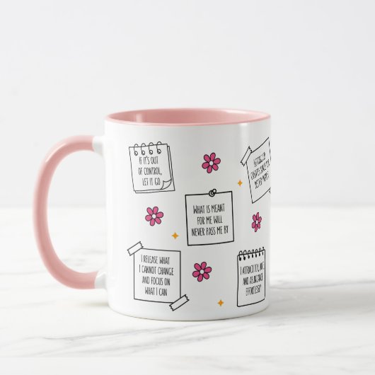 Affirmations Notepad Mug Design マグカップ (左)