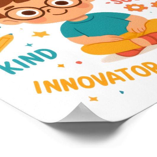 AFFIRMATIONS PERSONALIZED POSTER FOR BOYS ポスター (角)