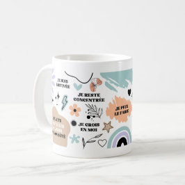 Affirmations positives motivation et succès コーヒーマグカップ