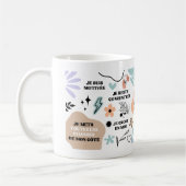Affirmations positives motivation et succès コーヒーマグカップ (左)