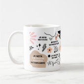 Affirmations positives motivation succès コーヒーマグカップ (左)