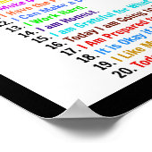 Affirmations Poster - Warrior Mindset ポスター (角)