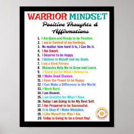 Affirmations Poster - Warrior Mindset ポスター