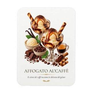 Affogato al'caffè – Vintage Italian Dessert マグネット