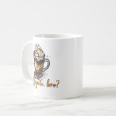 Affogato, bro?, Caffeine Lover イタリアン Coffee コーヒーマグカップ (正面左)