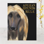 AFGHAN HOUND   カード (黄色い花)
