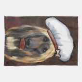 AFGHAN HOUND キッチンタオル (横)