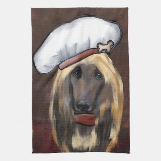 AFGHAN HOUND キッチンタオル (縦)