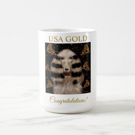 AFGHAN HOUND コーヒーマグカップ (中央)