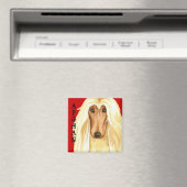 Afghan Hound Color Block マグネット (インサイチュ (食洗機))