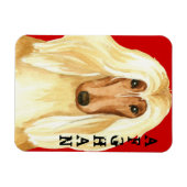 Afghan Hound Color Block マグネット (横)