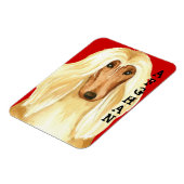 Afghan Hound Color Block マグネット (左側)