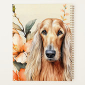 Afghan Hound Dog and Peach Lilies プランナー手帳 (裏面)