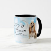Afghan Hound Dog in Heaven Personalized Memorial マグカップ (正面右)