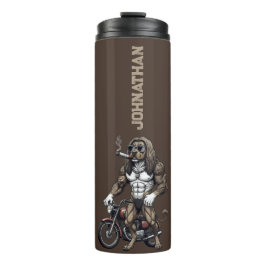 Afghan Hound Dog, muscular, tattooed, bodybuilder  タンブラー