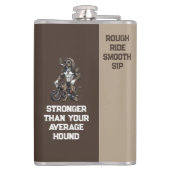 Afghan Hound Dog, muscular, tattooed, bodybuilder  フラスク (裏面)