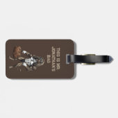 Afghan Hound Dog, muscular, tattooed, bodybuilder  ラゲッジタグ (裏面横)